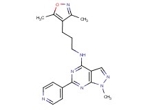 N-[3-(3,5-dimethylisoxazol-4-yl)propyl]-1-methyl-6-pyridin-4-yl-1H-pyrazolo[3,4-d]pyrimidin-4-amine