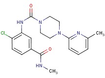 N-{2-chloro-5-[(methylamino)carbonyl]phenyl}-4-(6-methylpyridin-2-yl)piperazine-1-carboxamide