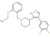 3-[4-(3,4-difluorophenyl)-1H-pyrazol-5-yl]-1-(2-ethoxybenzyl)piperidine