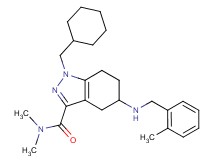 1-(cyclohexylmethyl)-N,N-dimethyl-5-[(2-methylbenzyl)amino]-4,5,6,7-tetrahydro-1H-indazole-3-carboxamide