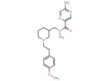 N-({1-[2-(4-methoxyphenyl)ethyl]-3-piperidinyl}methyl)-N,5-dimethyl-2-pyrazinecarboxamide