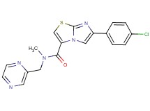 6-(4-chlorophenyl)-N-methyl-N-(2-pyrazinylmethyl)imidazo[2,1-b][1,3]thiazole-3-carboxamide