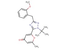 2-[1-tert-butyl-3-(2-methoxybenzyl)-1H-1,2,4-triazol-5-yl]-6-methyl-4H-pyran-4-one