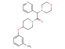 4-[2-[4-(3-methylphenoxy)-1-piperidinyl]-2-oxo-1-(3-pyridinyl)ethyl]morpholine