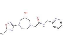2-[6-hydroxy-4-(5-methyl-1,2,4-oxadiazol-3-yl)-1,4-diazepan-1-yl]-N-(pyridin-2-ylmethyl)acetamide