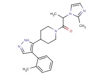 1-[2-(2-methyl-1H-imidazol-1-yl)propanoyl]-4-[4-(2-methylphenyl)-1H-pyrazol-5-yl]piperidine