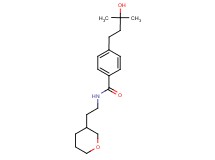 4-(3-hydroxy-3-methylbutyl)-N-[2-(tetrahydro-2H-pyran-3-yl)ethyl]benzamide