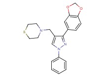 4-{[3-(1,3-benzodioxol-5-yl)-1-phenyl-1H-pyrazol-4-yl]methyl}thiomorpholine