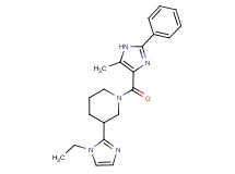 3-(1-ethyl-1H-imidazol-2-yl)-1-[(5-methyl-2-phenyl-1H-imidazol-4-yl)carbonyl]piperidine