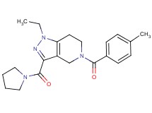 1-ethyl-5-(4-methylbenzoyl)-3-(1-pyrrolidinylcarbonyl)-4,5,6,7-tetrahydro-1H-pyrazolo[4,3-c]pyridine