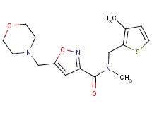 N-methyl-N-[(3-methyl-2-thienyl)methyl]-5-(morpholin-4-ylmethyl)isoxazole-3-carboxamide