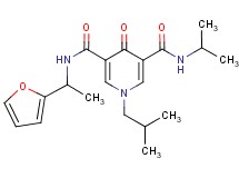N-[1-(2-furyl)ethyl]-1-isobutyl-N'-isopropyl-4-oxo-1,4-dihydro-3,5-pyridinedicarboxamide