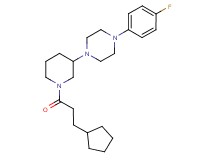 1-[1-(3-cyclopentylpropanoyl)-3-piperidinyl]-4-(4-fluorophenyl)piperazine