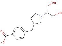 4-({1-[2-hydroxy-1-(hydroxymethyl)ethyl]pyrrolidin-3-yl}methyl)benzoic acid