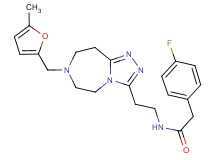 2-(4-fluorophenyl)-N-(2-{7-[(5-methyl-2-furyl)methyl]-6,7,8,9-tetrahydro-5H-[1,2,4]triazolo[4,3-d][1,4]diazepin-3-yl}ethyl)acetamide