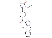 5-{1-[(1-benzyl-5-methyl-1H-1,2,3-triazol-4-yl)carbonyl]piperidin-4-yl}-4-ethyl-2,4-dihydro-3H-1,2,4-triazol-3-one