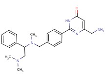 6-(aminomethyl)-2-(4-{[[2-(dimethylamino)-1-phenylethyl](methyl)amino]methyl}phenyl)-4(3H)-pyrimidinone bis(trifluoroacetate)