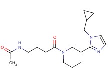 N-(4-{3-[1-(cyclopropylmethyl)-1H-imidazol-2-yl]-1-piperidinyl}-4-oxobutyl)acetamide