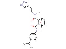 (3aR*,6S*)-2-(4-isopropylphenyl)-N-methyl-1-oxo-N-[2-(1H-pyrazol-4-yl)ethyl]-1,2,3,6,7,7a-hexahydro-3a,6-epoxyisoindole-7-carboxamide