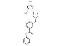 3-{[3-(3,5-dimethyl-1H-pyrazol-1-yl)pyrrolidin-1-yl]methyl}-N-pyridin-4-ylbenzamide
