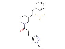 1-[3-(1-methyl-1H-pyrazol-4-yl)propanoyl]-3-{2-[2-(trifluoromethyl)phenyl]ethyl}piperidine