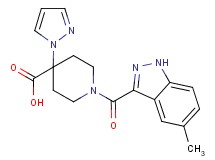 1-[(5-methyl-1H-indazol-3-yl)carbonyl]-4-(1H-pyrazol-1-yl)piperidine-4-carboxylic acid