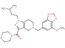 5-[(7-methoxy-1,3-benzodioxol-5-yl)methyl]-1-(3-methylbutyl)-3-(4-morpholinylcarbonyl)-4,5,6,7-tetrahydro-1H-pyrazolo[4,3-c]pyridine