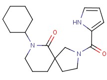 7-cyclohexyl-2-(1H-pyrrol-2-ylcarbonyl)-2,7-diazaspiro[4.5]decan-6-one