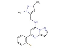 N-[(1,3-dimethyl-1H-pyrazol-5-yl)methyl]-5-(2-fluorophenyl)pyrazolo[1,5-a]pyrimidin-7-amine