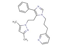 3-(3-{5-[2-(3,5-dimethyl-1H-pyrazol-1-yl)ethyl]-4-phenyl-1H-imidazol-1-yl}propyl)pyridine
