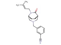 3-{[(1S*,5R*)-6-(3-methyl-2-buten-1-yl)-7-oxo-3,6-diazabicyclo[3.2.2]non-3-yl]methyl}benzonitrile