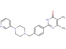 5,6-dimethyl-2-(4-{[4-(3-pyridinyl)-1-piperazinyl]methyl}phenyl)-4(3H)-pyrimidinone bis(trifluoroacetate)