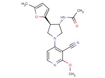 N-[(3S*,4R*)-1-(3-cyano-2-methoxy-4-pyridinyl)-4-(5-methyl-2-furyl)-3-pyrrolidinyl]acetamide