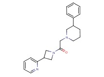 2-{1-[(3-phenyl-1-piperidinyl)acetyl]-3-azetidinyl}pyridine