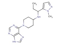 N-[1-(1-methyl-1H-pyrazol-5-yl)propyl]-1-(9H-purin-6-yl)piperidin-4-amine