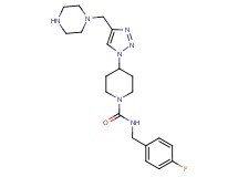 N-(4-fluorobenzyl)-4-[4-(1-piperazinylmethyl)-1H-1,2,3-triazol-1-yl]-1-piperidinecarboxamide trifluoroacetate