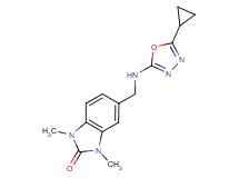5-{[(5-cyclopropyl-1,3,4-oxadiazol-2-yl)amino]methyl}-1,3-dimethyl-1,3-dihydro-2H-benzimidazol-2-one