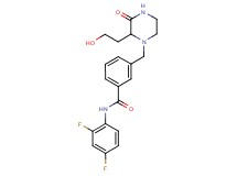 N-(2,4-difluorophenyl)-3-{[2-(2-hydroxyethyl)-3-oxopiperazin-1-yl]methyl}benzamide