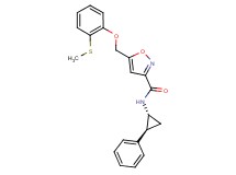 5-{[2-(methylthio)phenoxy]methyl}-N-[(1R*,2S*)-2-phenylcyclopropyl]-3-isoxazolecarboxamide