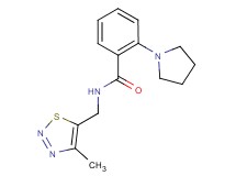 N-[(4-methyl-1,2,3-thiadiazol-5-yl)methyl]-2-pyrrolidin-1-ylbenzamide