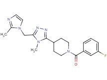 1-(3-fluorobenzoyl)-4-{4-methyl-5-[(2-methyl-1H-imidazol-1-yl)methyl]-4H-1,2,4-triazol-3-yl}piperidine