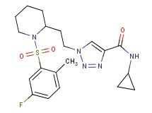 N-cyclopropyl-1-(2-{1-[(5-fluoro-2-methylphenyl)sulfonyl]-2-piperidinyl}ethyl)-1H-1,2,3-triazole-4-carboxamide