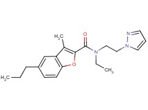 N-ethyl-3-methyl-5-propyl-N-[2-(1H-pyrazol-1-yl)ethyl]-1-benzofuran-2-carboxamide