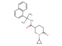 1-cyclopropyl-N-[1-methyl-1-(1-naphthyl)ethyl]-6-oxo-3-piperidinecarboxamide