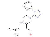 2-[1-(3-methyl-2-buten-1-yl)-4-(1-phenyl-1H-tetrazol-5-yl)-2-piperazinyl]ethanol