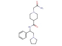 1-(2-amino-2-oxoethyl)-N-[1-phenyl-2-(1-pyrrolidinyl)ethyl]-4-piperidinecarboxamide