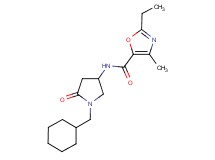 N-[1-(cyclohexylmethyl)-5-oxo-3-pyrrolidinyl]-2-ethyl-4-methyl-1,3-oxazole-5-carboxamide