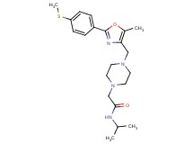 N-isopropyl-2-[4-({5-methyl-2-[4-(methylthio)phenyl]-1,3-oxazol-4-yl}methyl)-1-piperazinyl]acetamide