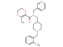 3-methyl-N-{[1-(2-methylbenzyl)-4-piperidinyl]methyl}-N-(3-pyridinylmethyl)-5,6-dihydro-1,4-dioxine-2-carboxamide