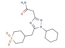 2-{1-cyclohexyl-5-[(1,1-dioxidotetrahydro-2H-thiopyran-4-yl)methyl]-1H-1,2,4-triazol-3-yl}acetamide